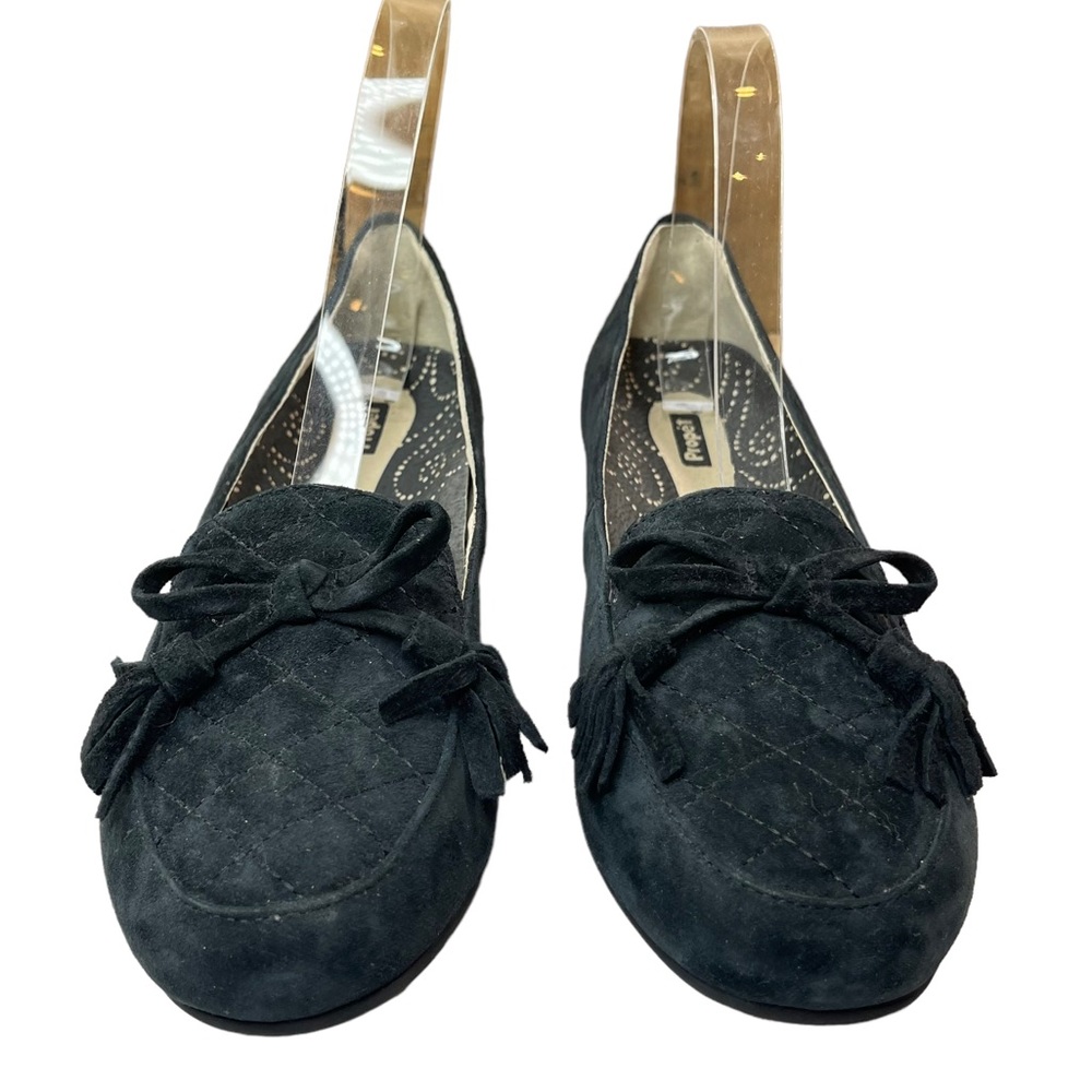 Propet black suede loafers with tassels flats womens shoes size 7.5 - Picture 3 of 15